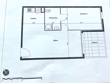 appartement 2 pièces dans résidence avec piscine et box fermé