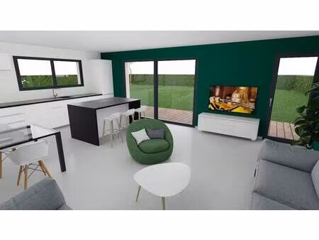 terrain avec maison neuve à vendre