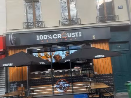 fond de commerce fast food paris 20