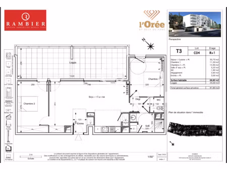 à louer en exclusivité t3 neuf - saint-gély-du-fesc