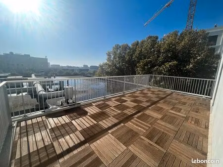 t2 rénové 50m2 terrasse et parking proche gare