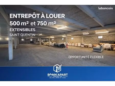 entrepôt 500 m² saint quentin