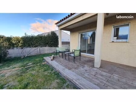 maison meublé 71 m² - 2 chambres – garage 18m² - jardin 300m² - quartier résidentiel – pro