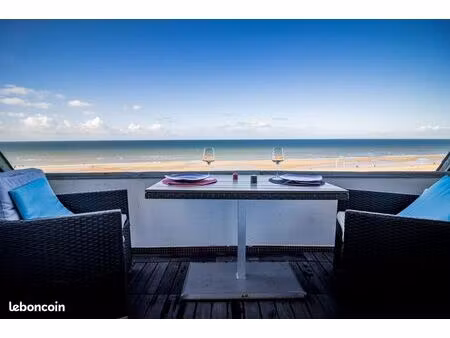 ? front de mer cabourg/hôme varaville – vue panoramique – accès plage direct – parking + g