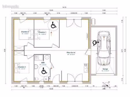 maison 4 pièces 80 m²