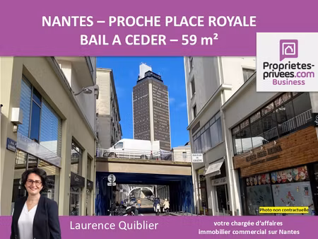 44000 nantes - bail a ceder   local commercial 59 m²
