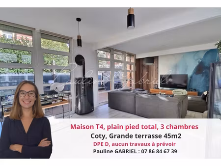 maison t4  secteur coty  plain pied total  3 chambres