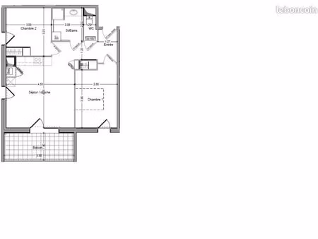 appartement 3 pièces 55 m²