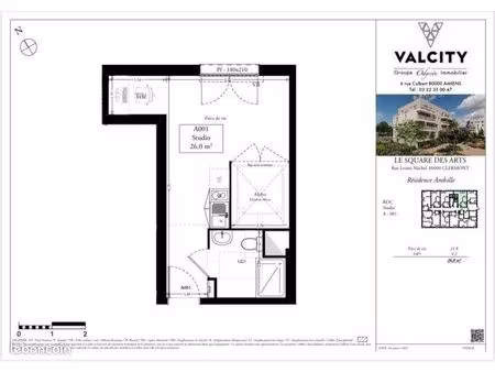 studio 26 m² rez-de-chaussée – résidence neuve 2024 au pied de la gare – clermont de l’ois