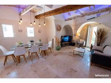 maison de ville de charme 104 m² – centre historique de gigean – 3 chambres – garage moto