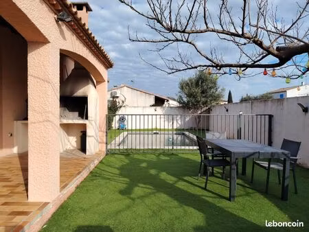 maison 100m2 à lunel 3 chambres- piscines sécurisée-garage 355 000