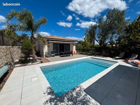 maison récente de plain-pied à saint-drézéry (34) - 122m² - 3 chambres - piscine