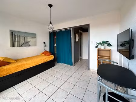 appartement 1 pièce avec place de parking + terrasse canet-en-roussillon 66140 plage