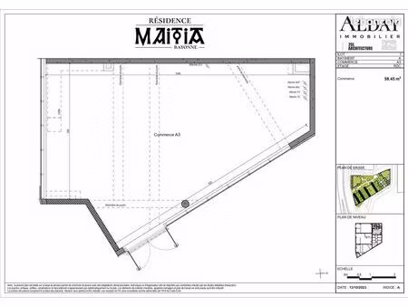 murs commerciaux neufs - 58 m²