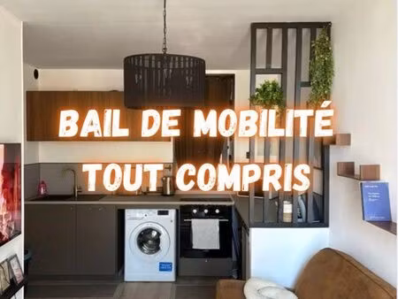 t2 rénové 30 m2  tout équipé  clé en main - pro pour missions - charges incluses