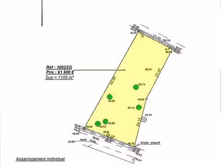 teuillac terrain a batir 1100 m2