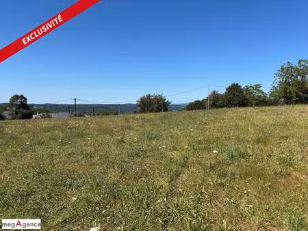 entre brive et tulle- terrain à bâtir de 1483 m² avec belle vue
