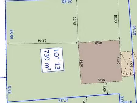 rustig gelegen bouwgrond voor open bebouwing ( 739m²)