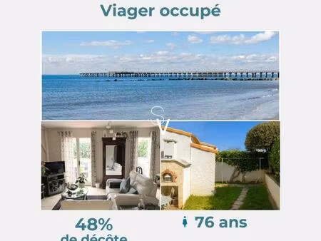 viager occupé - maison t4 de 76 m2 avec garage fermé - monsieur 76 ans
