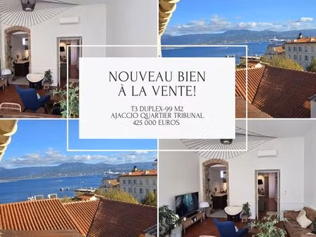 vente appartement 3 pièces 99 m² ajaccio (20000)