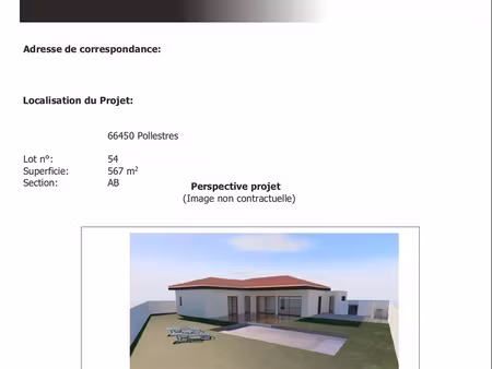 terrain à bâtir à pollestres (66450)