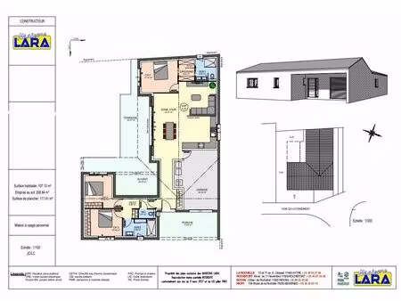 vente maison neuf 4 pièces 107m2 saint-rogatien - 394600 € - surface privée