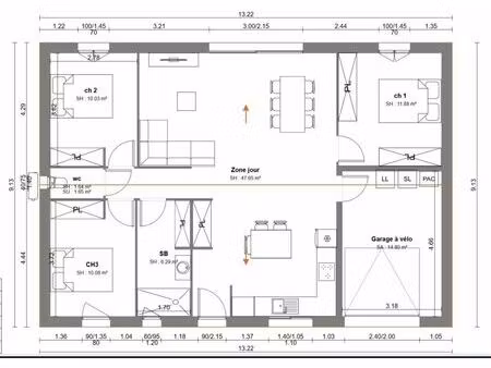 vente maison neuf 4 pièces 87m2 saint-jean-de-liversay - 197400 € - surface privée