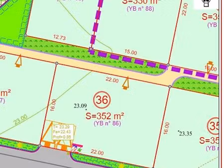 vente terrain surgères 17700 - 40200 € - surface privée