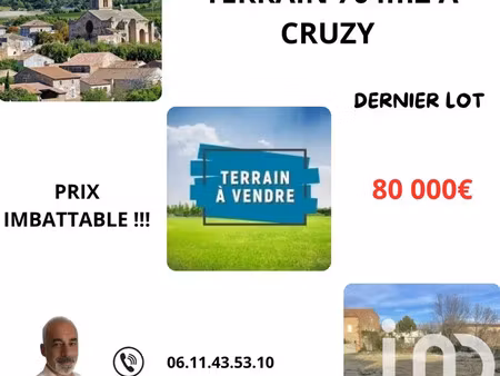 terrain à bâtir à cruzy (34310)