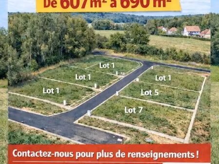 lots de 7 terrains constructibles à vendre