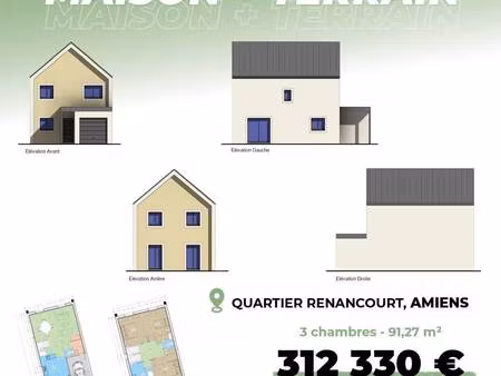 terrain avec maison neuve à vendre