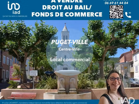 vente commerce 60 m² puget-ville (83390)