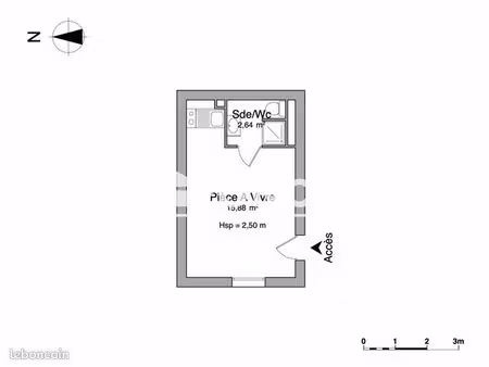 studio 1 pièce 18 m²