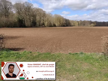 vente terrain à batir 820 m² à quevauvillers (80710)  73 800 €