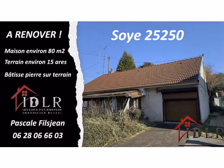 maison de plein pied type f5 à rénover d'une superficie habi