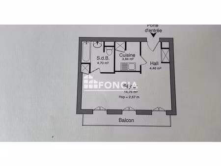 bailly-romainvilliers en centre ville studio avec balcon et parking en sous-sol