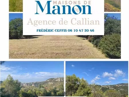 vente terrain 2256 m² à tourrettes (83440)  280 000 €
