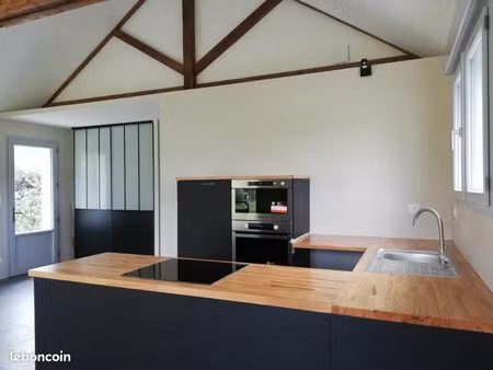 proche lamotte beuvron  maison plain pied  2 chambres  jardin