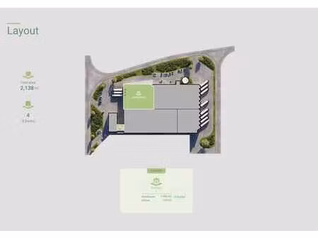 entrepôt avec 4 quais ainsi que des bureaux à nivelles