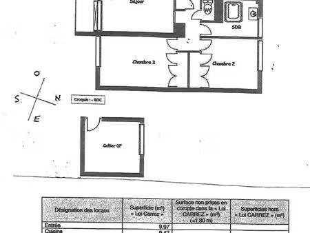 location appartement f3 f4 75 m2 (pap)