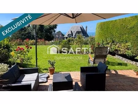 50m²  jardin  2 pkg  2 caves  vue mer  plage à 10' à pied