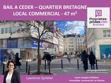 44000 nantes - bail a ceder  local commercial 47 m²