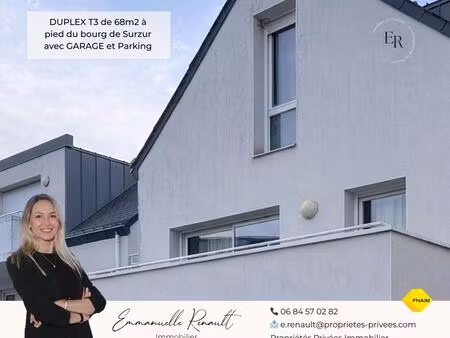 achat appartement 3 pièces 67m² surzur 56450