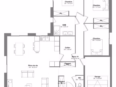 vente maison neuve 4 pièces 104 m² à nouzilly (37380)  274 000 €