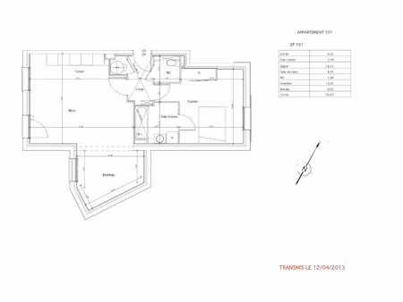 location appartement 3 pièces 56m² coulommiers 77120