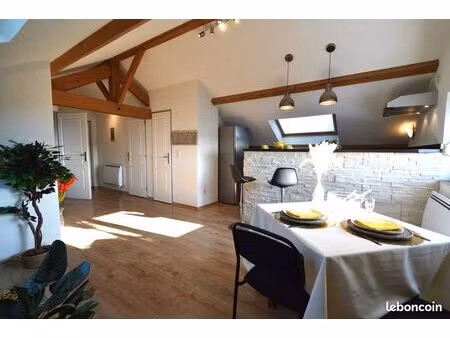 f2 meublé avec cave et garage