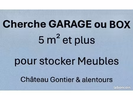 cherche garage ou box