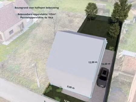 terrain à bâtir pour construction 3-façades - bogaarden