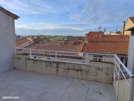 maison de village rénovée 130 m2 - 4 chambres - terrasse vue caroux - garage 50 m2- climat