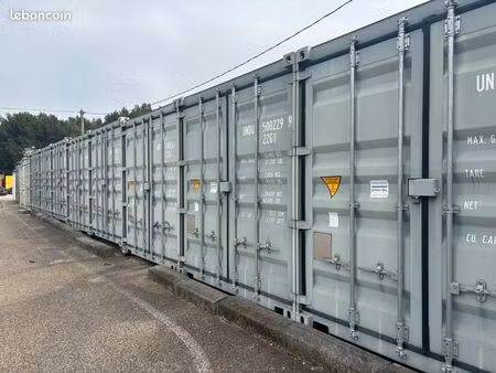 conteneur de stockage 24/7 – sécurisé (code + caméras) – 14 m² – 160 ttc/mois